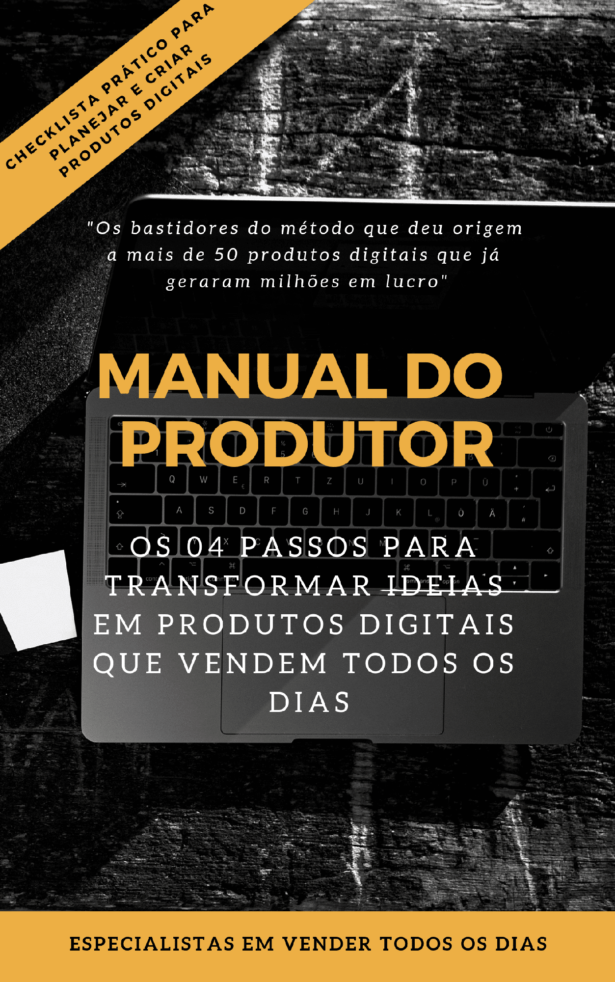 Capa Manual do Produtor - Checklist para Planejar Produtos Digitais que Vendem Todos os Dias